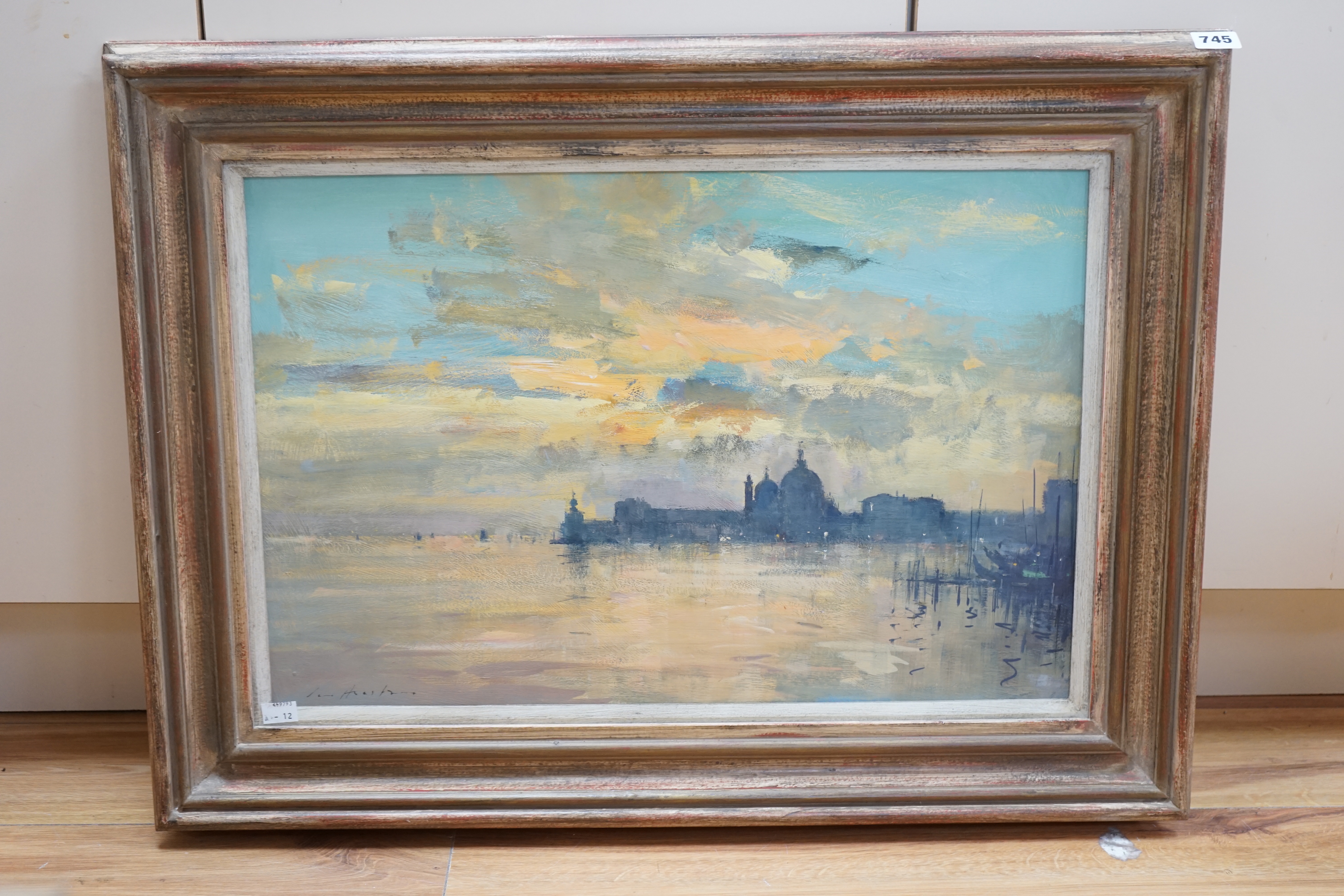 Ian Houston (1934-2021), gouache, ‘’Evening sky, Venice’’, signed, 39 x 60cm